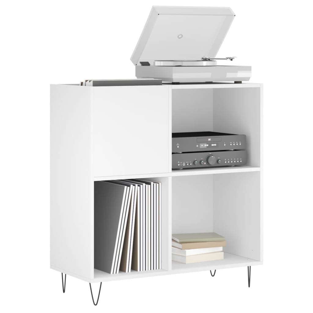 vidaXL Mueble para discos madera contrachapada blanco 84,5x38x89 cm