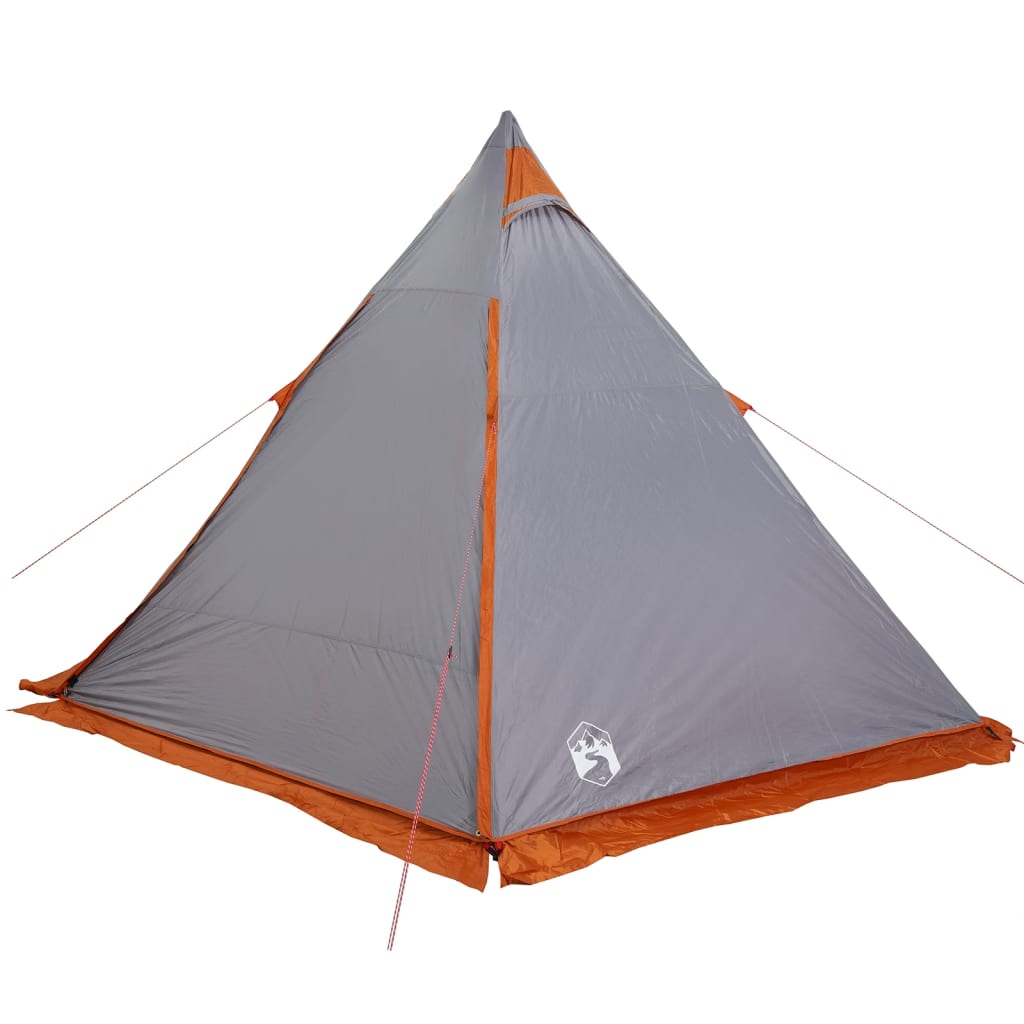 vidaXL Tienda de campaña familiar tipi 6 personas impermeable gris