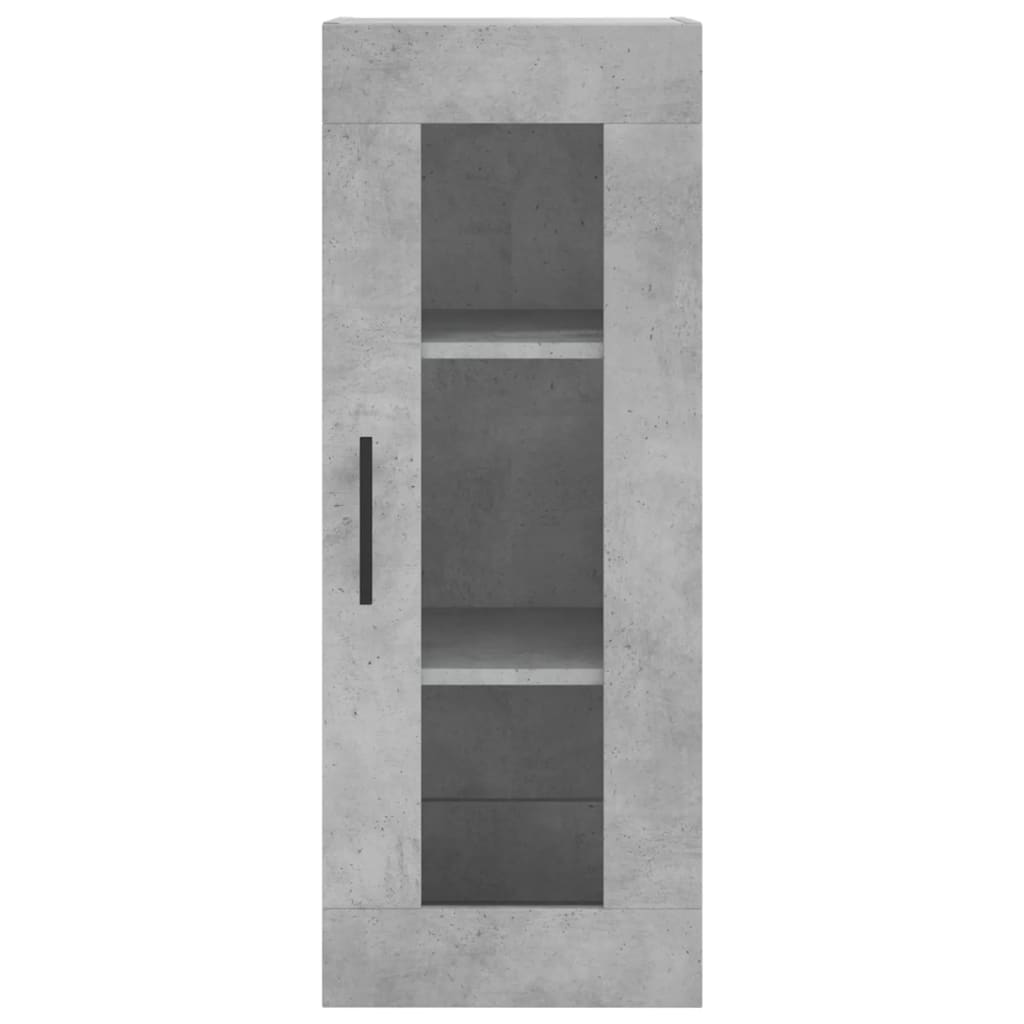 vidaXL Armario de pared gris hormigón 34,5x34x90 cm