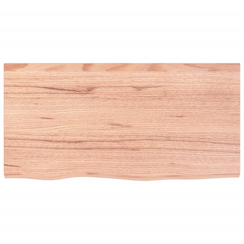 vidaXL Estante de pared madera de roble tratada marrón claro 80x40x2cm