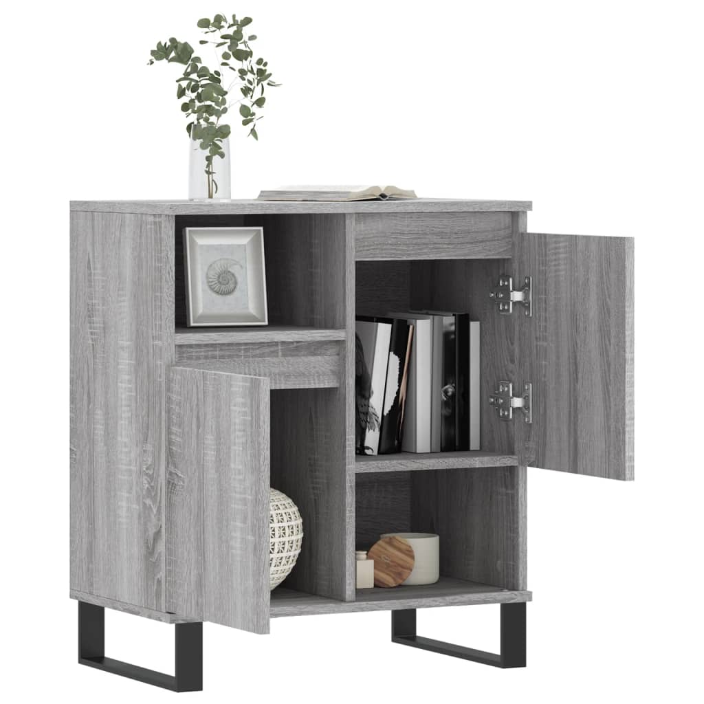 vidaXL Aparador de madera contrachapada gris Sonoma 60x35x70 cm