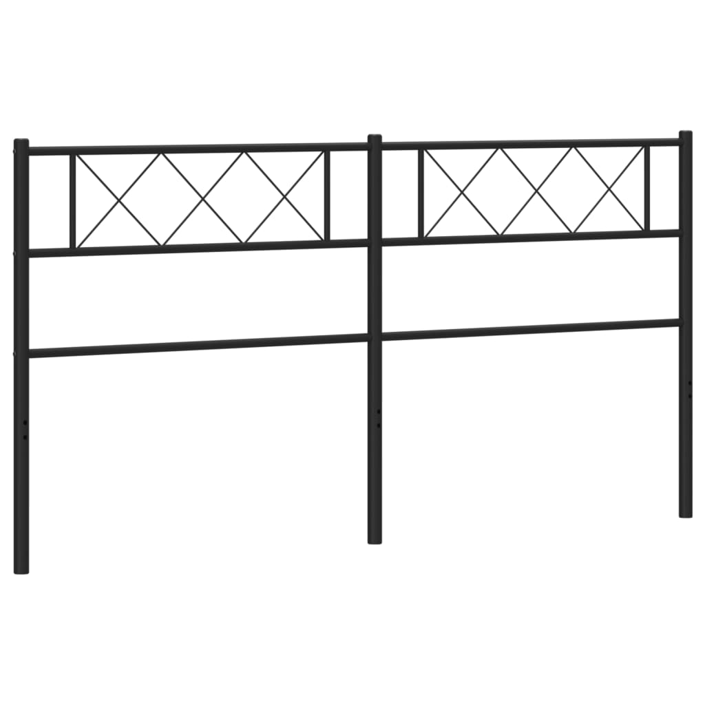 vidaXL Cabecero de metal negro 160 cm