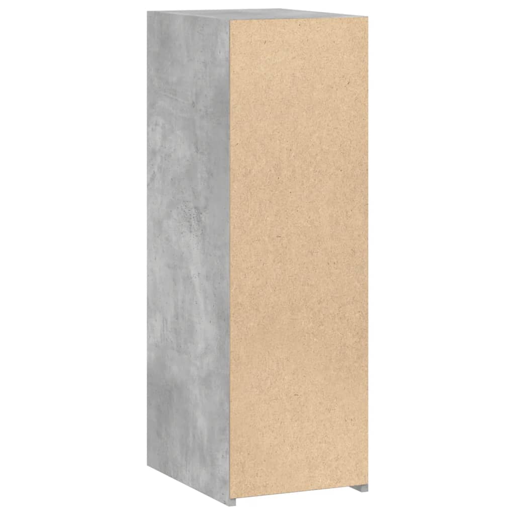 vidaXL Aparador de madera contrachapada gris hormigón 30x41x93 cm