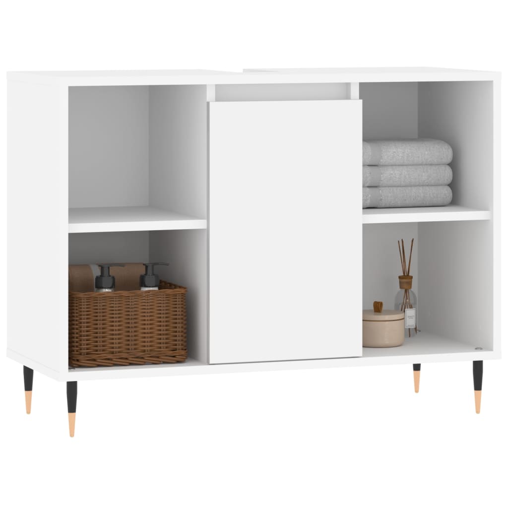 vidaXL Mueble de baño madera de ingeniería blanco 80x33x60 cm