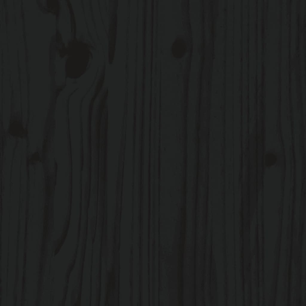 vidaXL Cama apilable de madera pino maciza negro 80x200 cm
