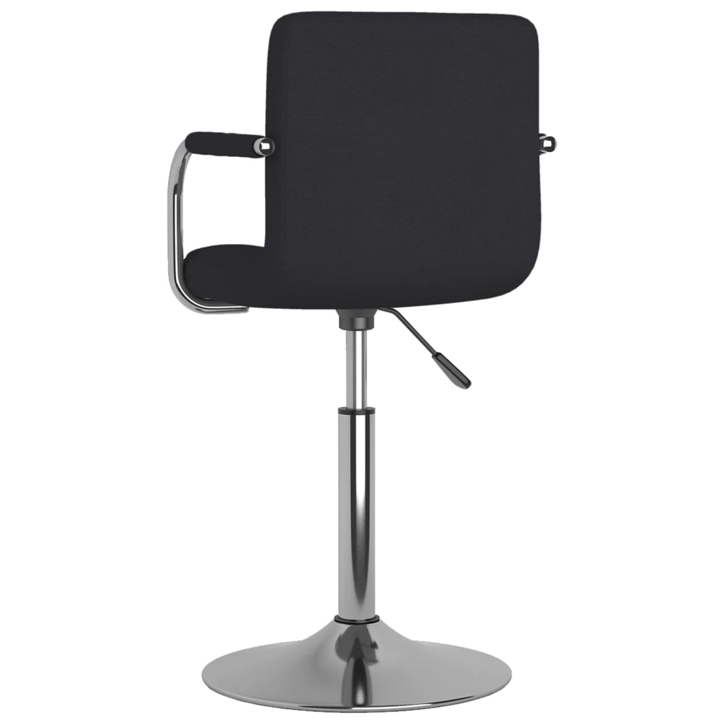 vidaXL Silla de comedor de tela negra