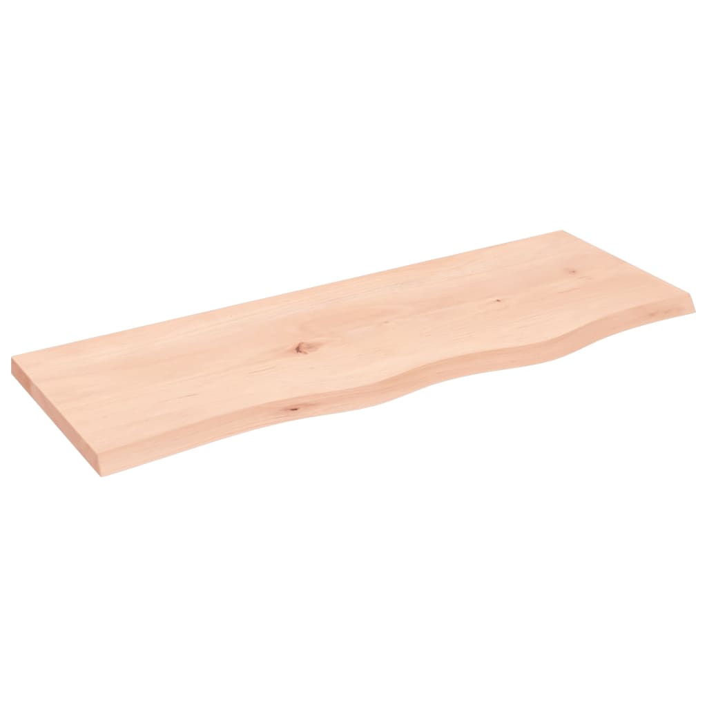 vidaXL Estante de pared madera maciza de roble sin tratar 80x30x2 cm