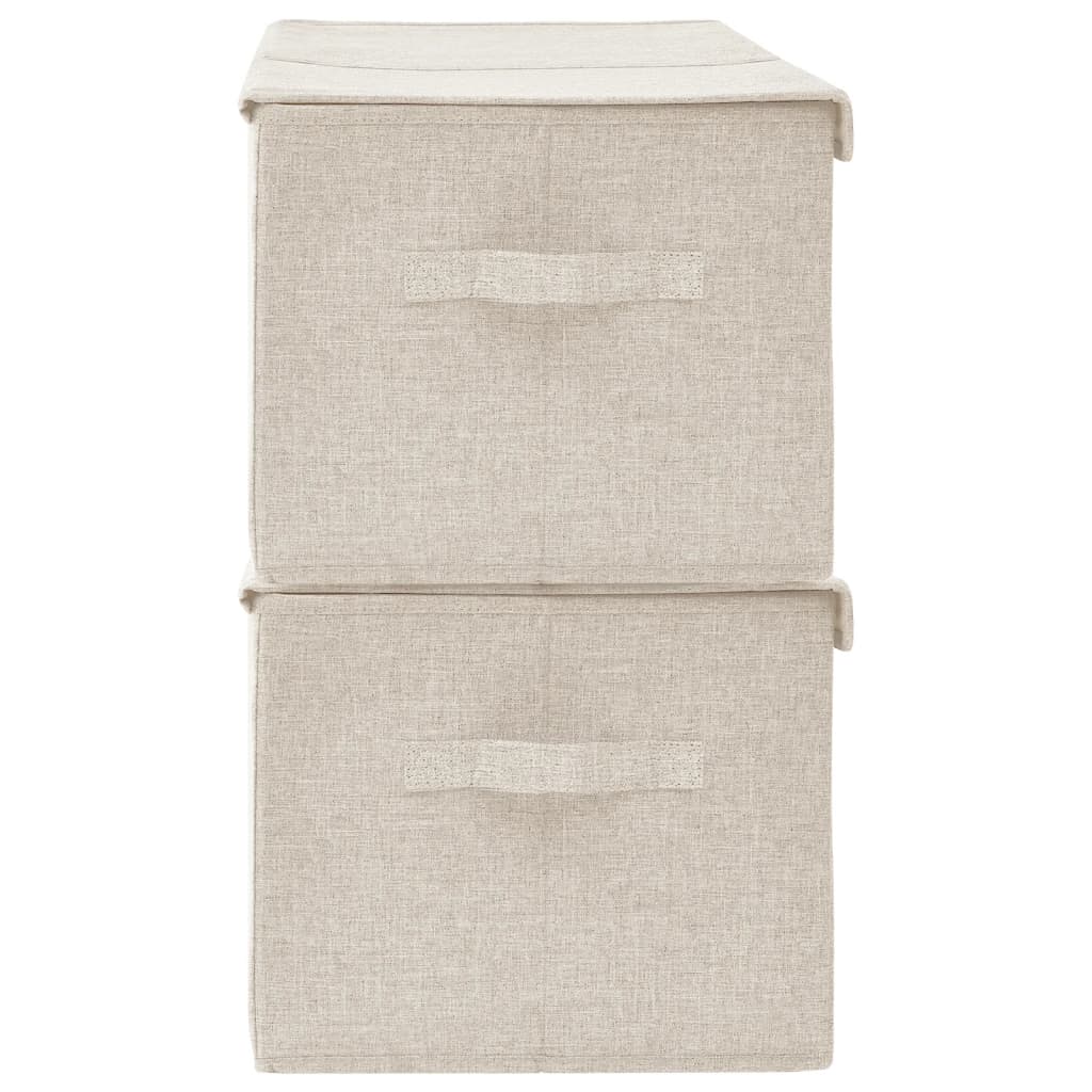 Set de 2 cajas de almacenaje fabricadas en tela 50x30x25 cm de color gris  antracita VidaXL