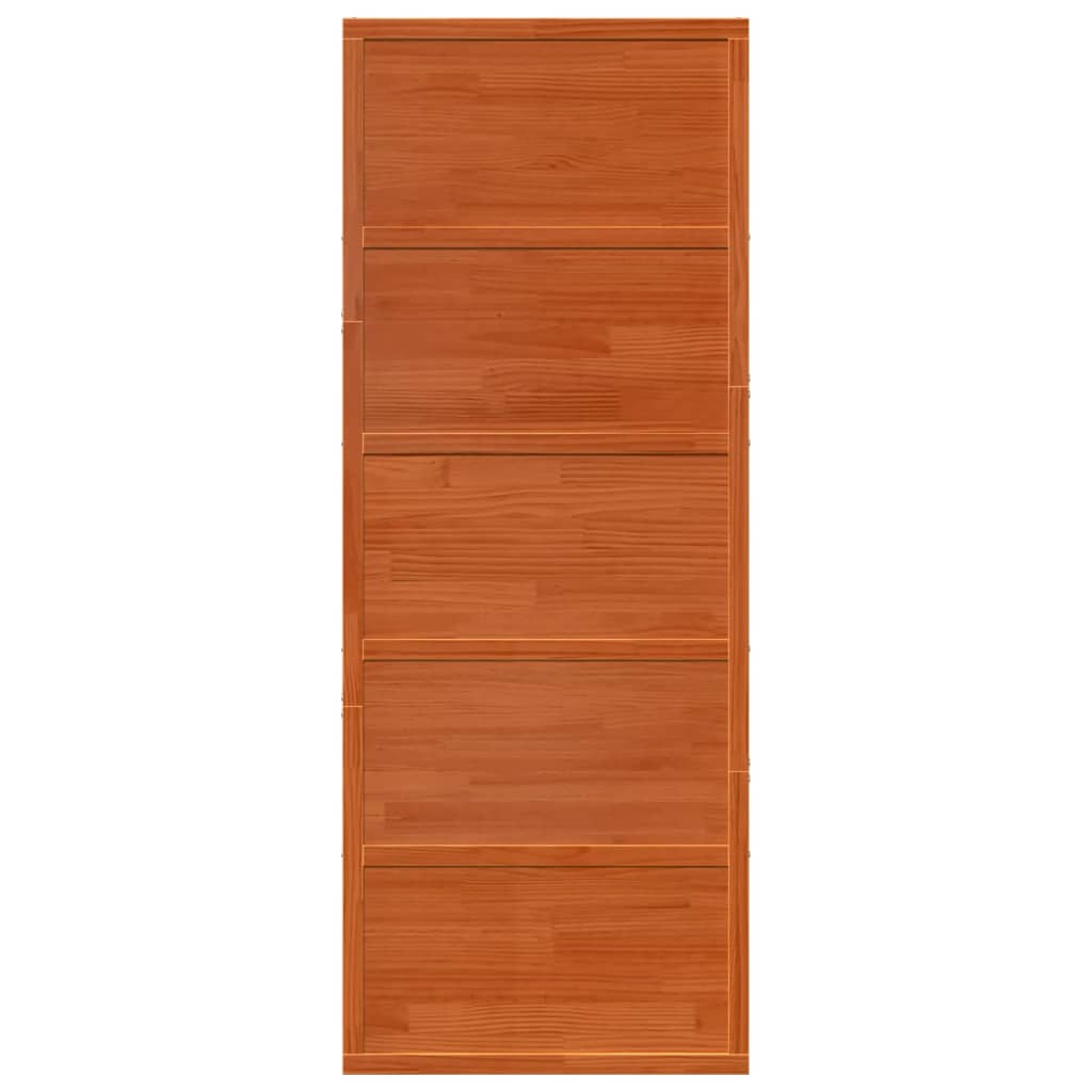 vidaXL Puerta de granero madera maciza pino marrón miel 80x208 cm