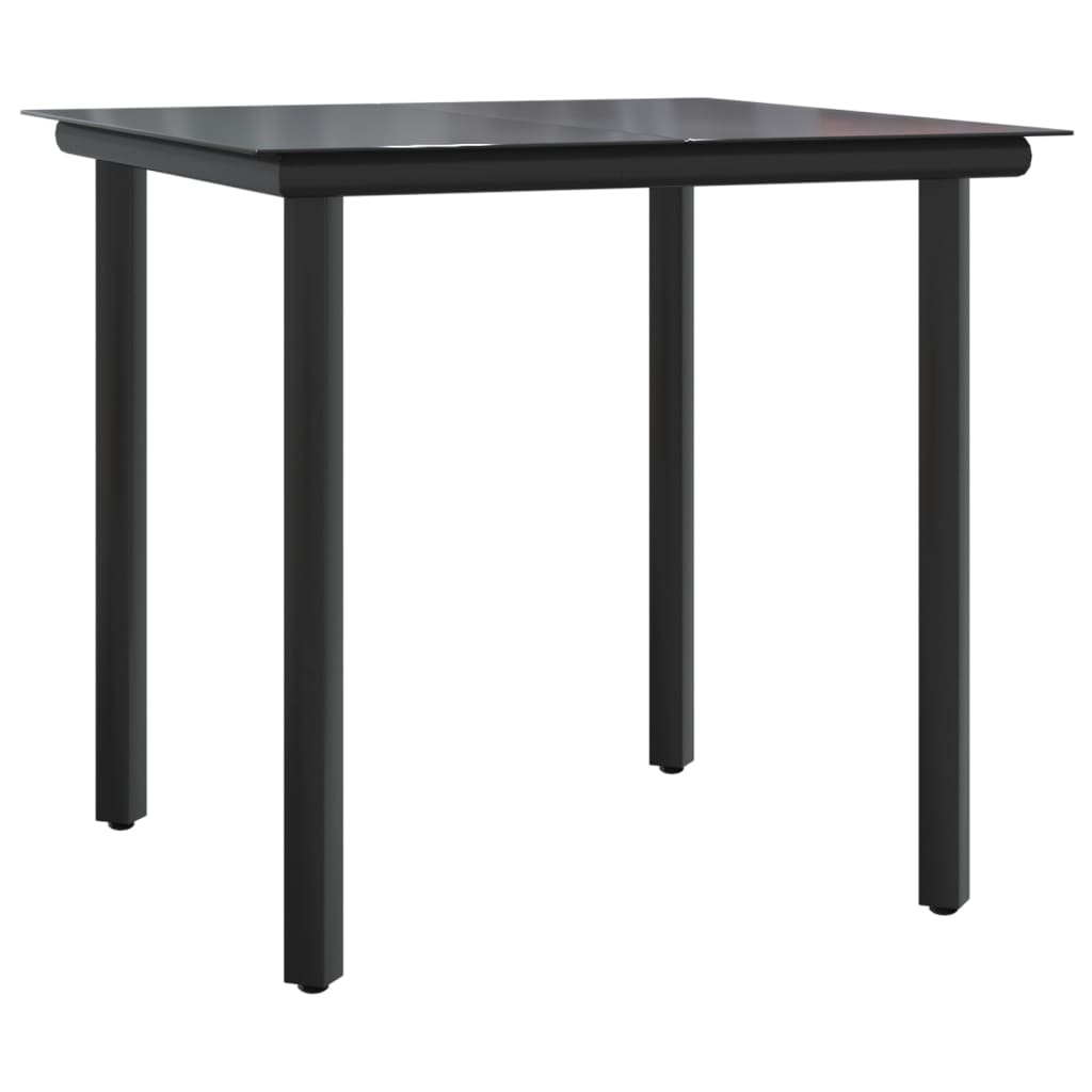 vidaXL Set comedor jardín 3 pzas y cojines ratán sintético negro gris