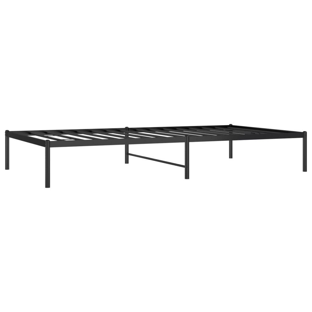 vidaXL Estructura de cama sin colchón metal negro 107x203 cm