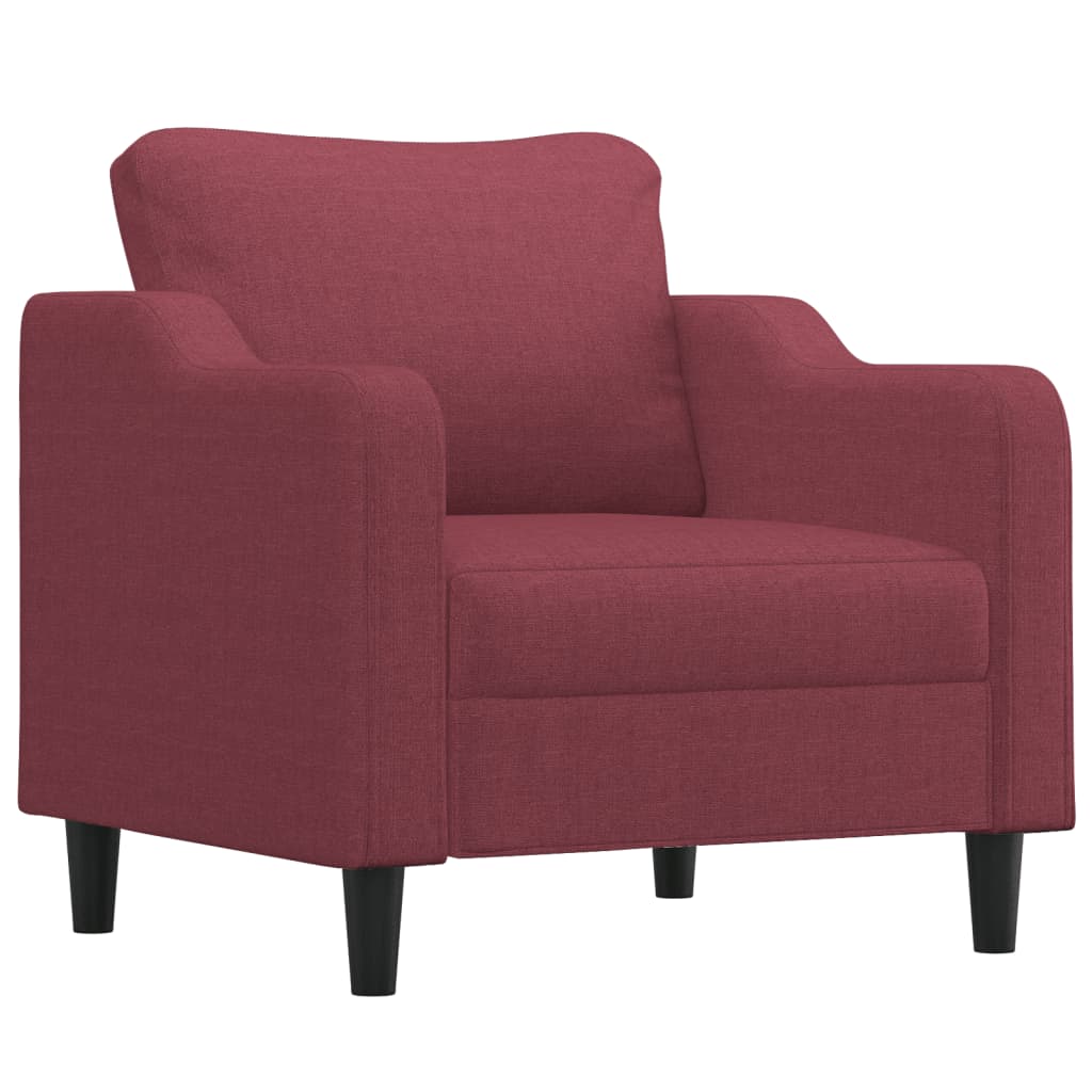 vidaXL Sillón de tela rojo tinto 60 cm