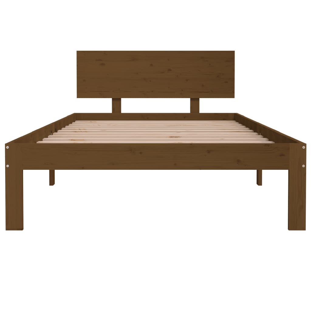 vidaXL Estructura cama sin colchón madera pino marrón miel 100x200 cm