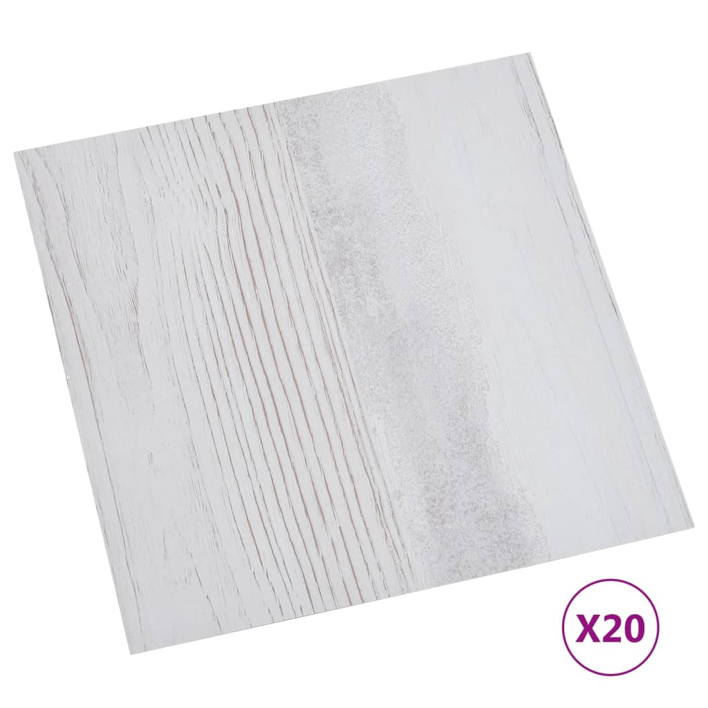 vidaXL Tarimas de suelo autoadhesivas 20 uds PVC gris claro 1,86 m²