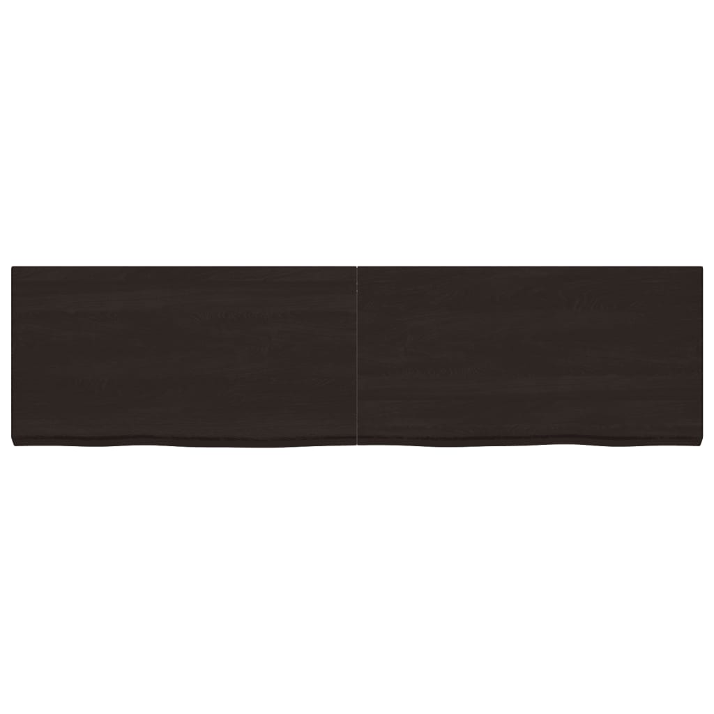 vidaXL Encimera de baño madera tratada marrón oscuro 220x60x(2-6) cm