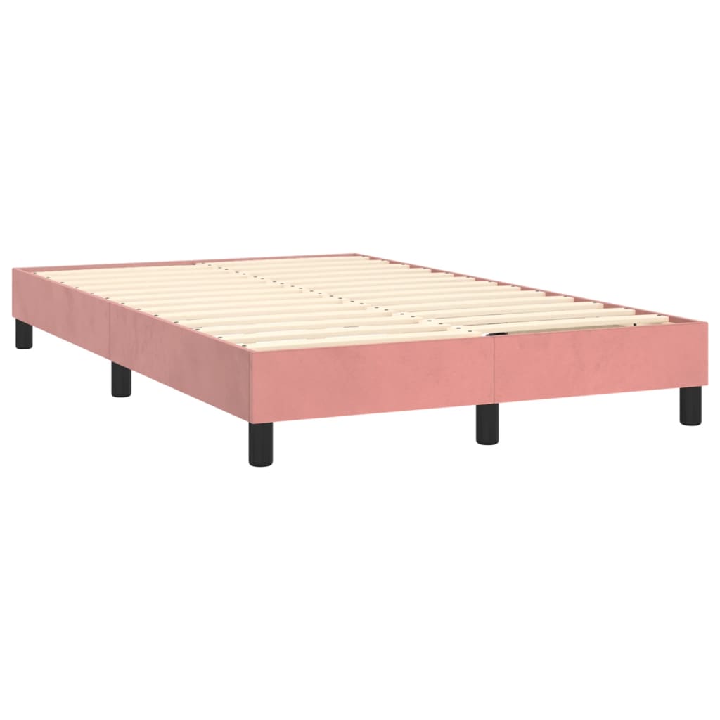 vidaXL Estructura de cama de terciopelo rosa 120x200 cm