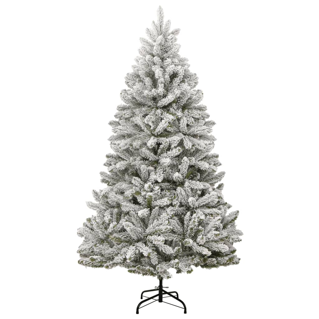 vidaXL Árbol de Navidad artificial con bisagras 300 LED y bolas 180 cm