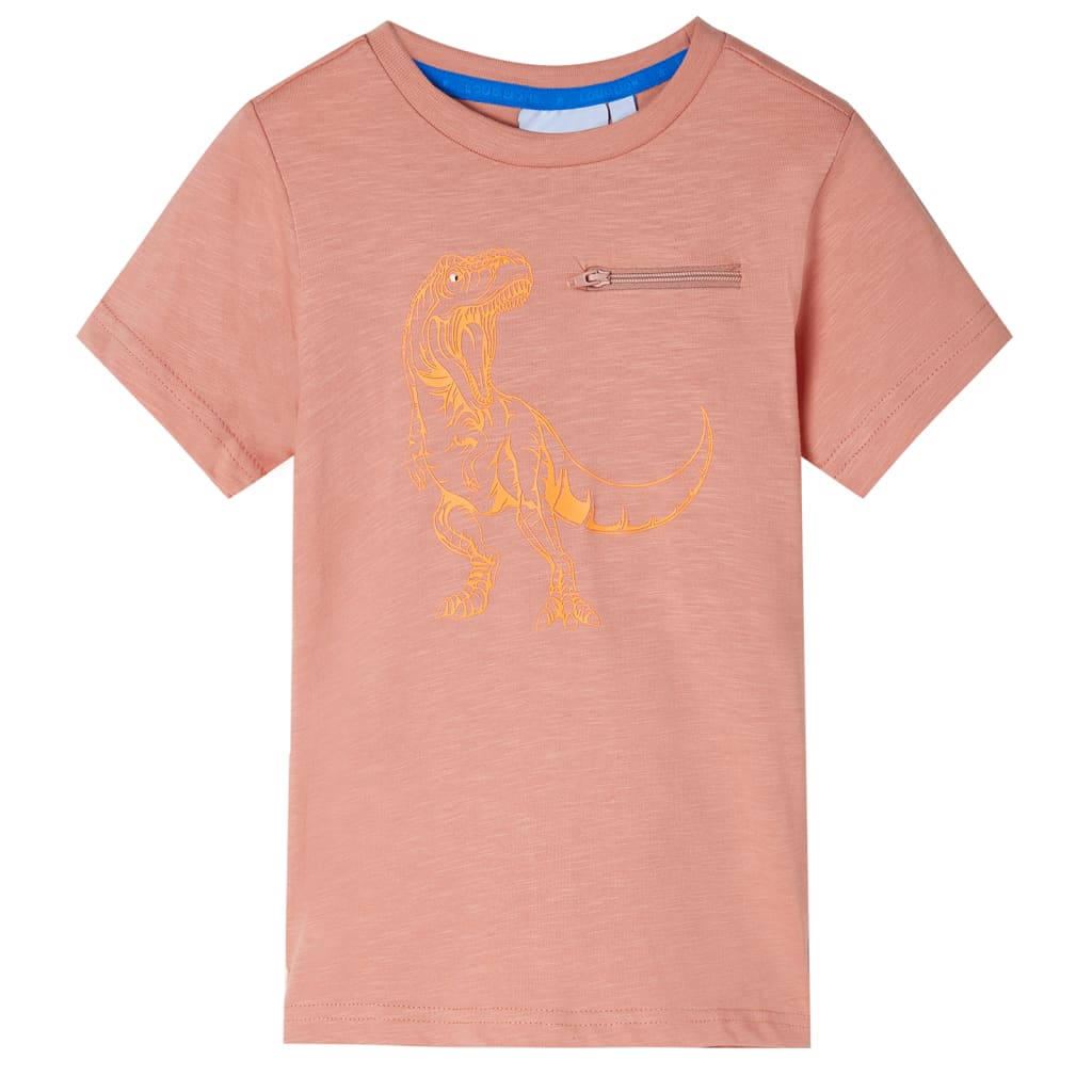 Camiseta infantil de manga corta naranja claro 128