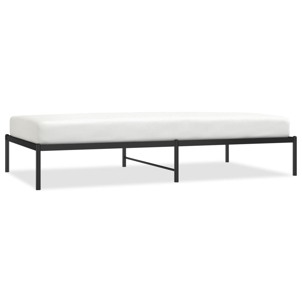 vidaXL Estructura de cama sin colchón metal negro 107x203 cm