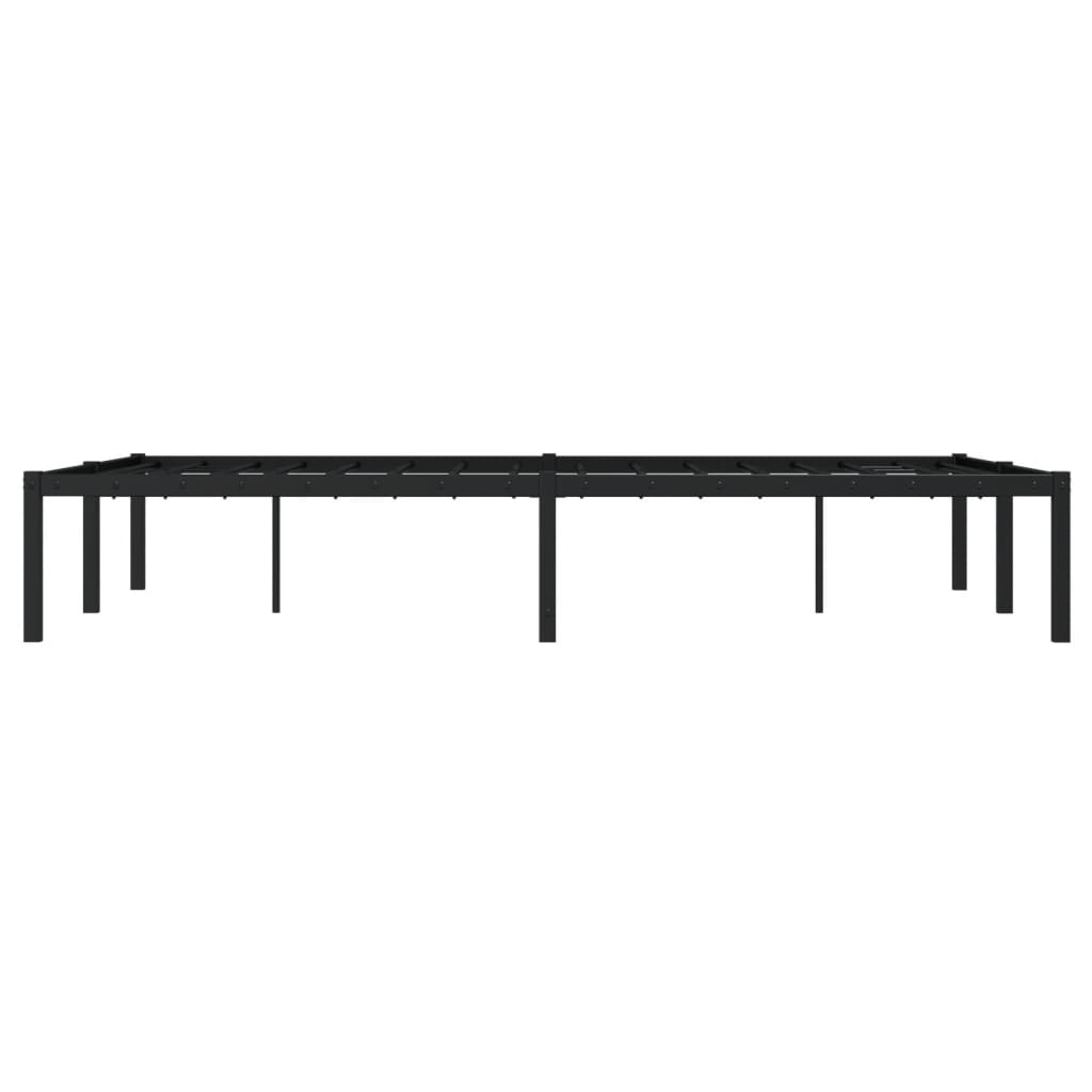 vidaXL Estructura de cama de metal negro 120x200 cm