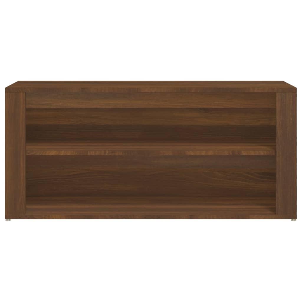 vidaXL Mueble zapatero madera contrachapada marrón roble 100x35x45 cm