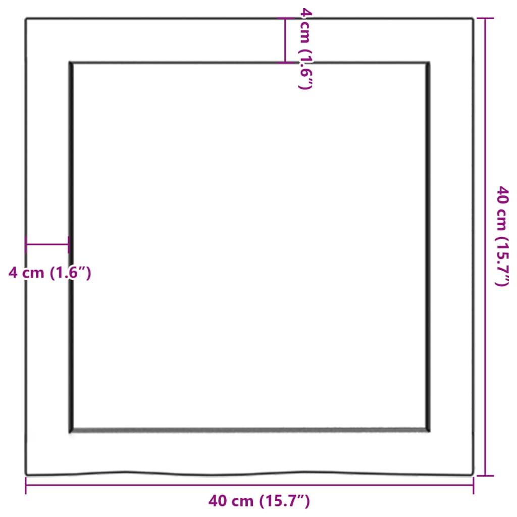 vidaXL Estante pared madera roble tratada marrón oscuro 40x40x(2-4) cm