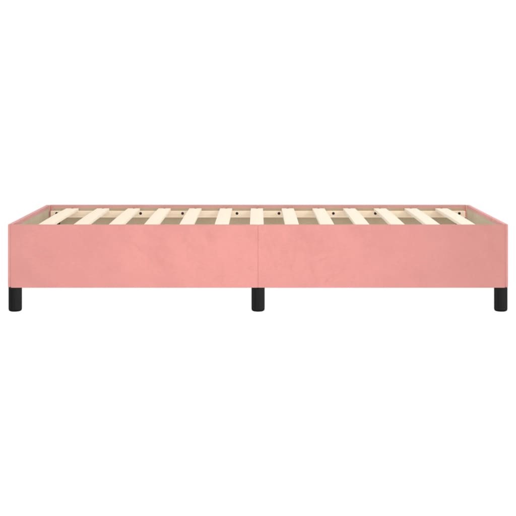 vidaXL Estructura de cama sin colchón terciopelo rosa 80x200 cm