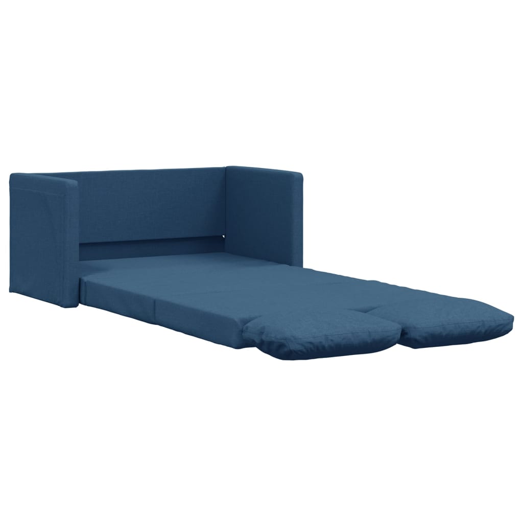 vidaXL Sofá cama de suelo 2 en 1 tela azul 112x174x55 cm