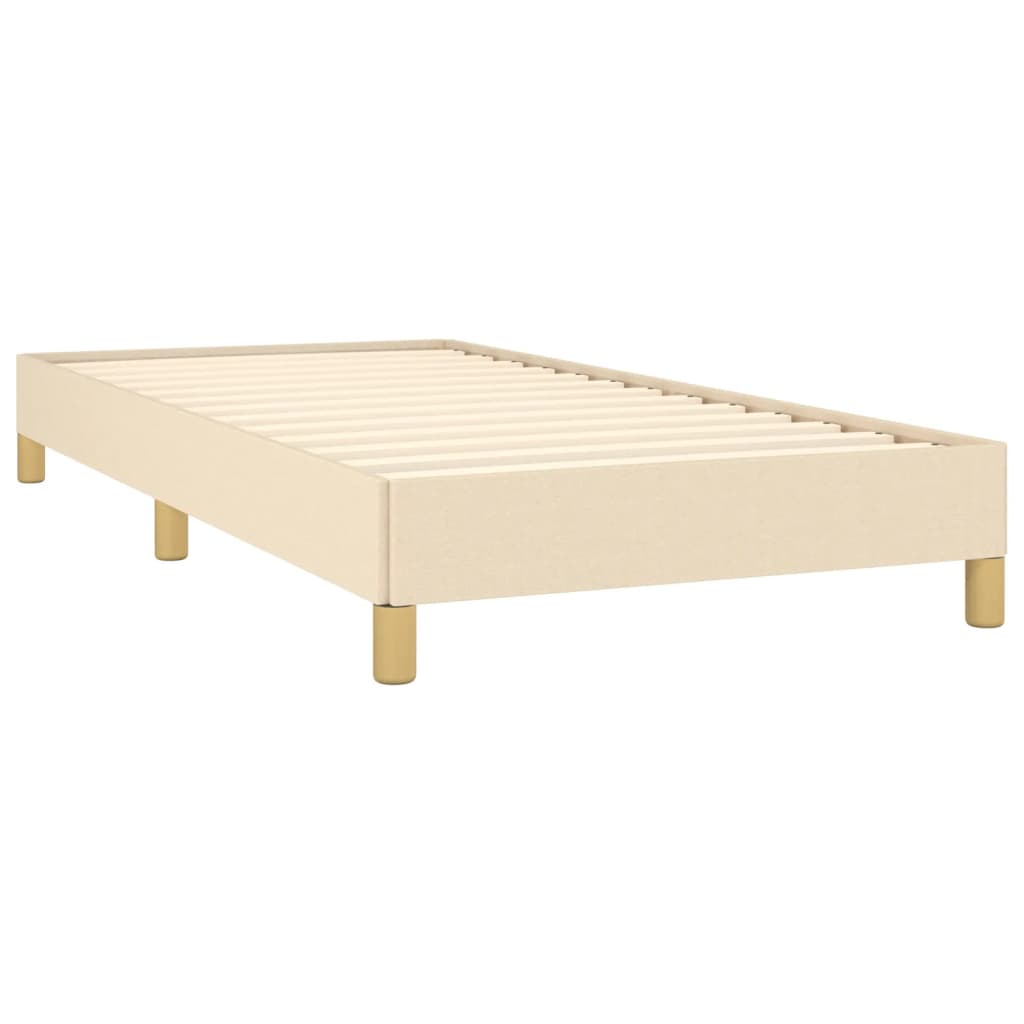 vidaXL Estructura de cama sin colchón tela crema 90x190 cm