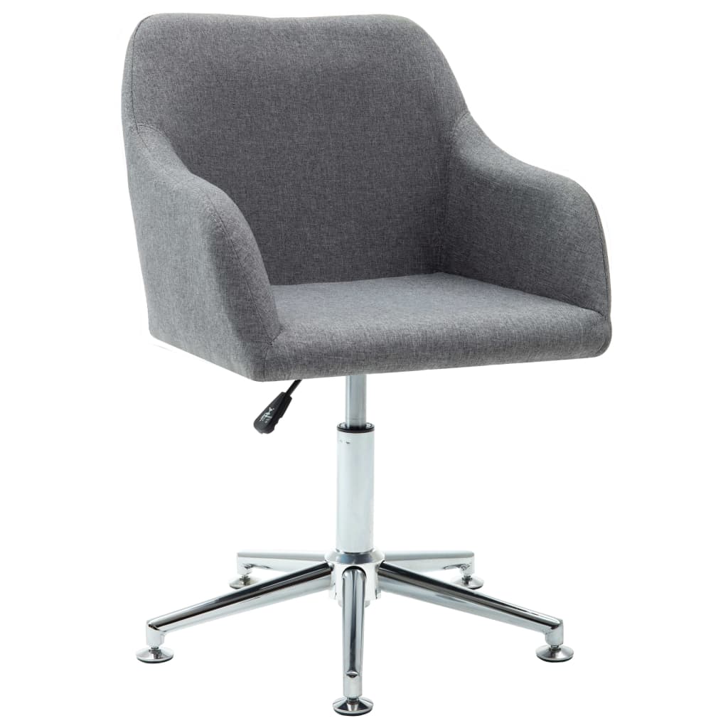 vidaXL Silla de comedor giratoria tela gris claro