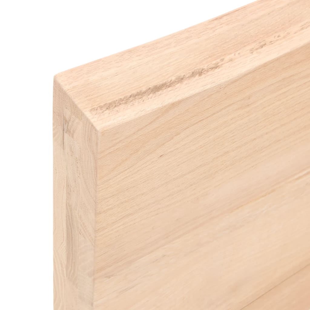 vidaXL Estante de pared madera maciza roble sin tratar 220x60x(2-6) cm