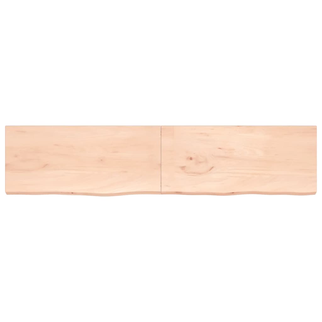 vidaXL Encimera de baño madera maciza sin tratar 220x50x(2-4) cm