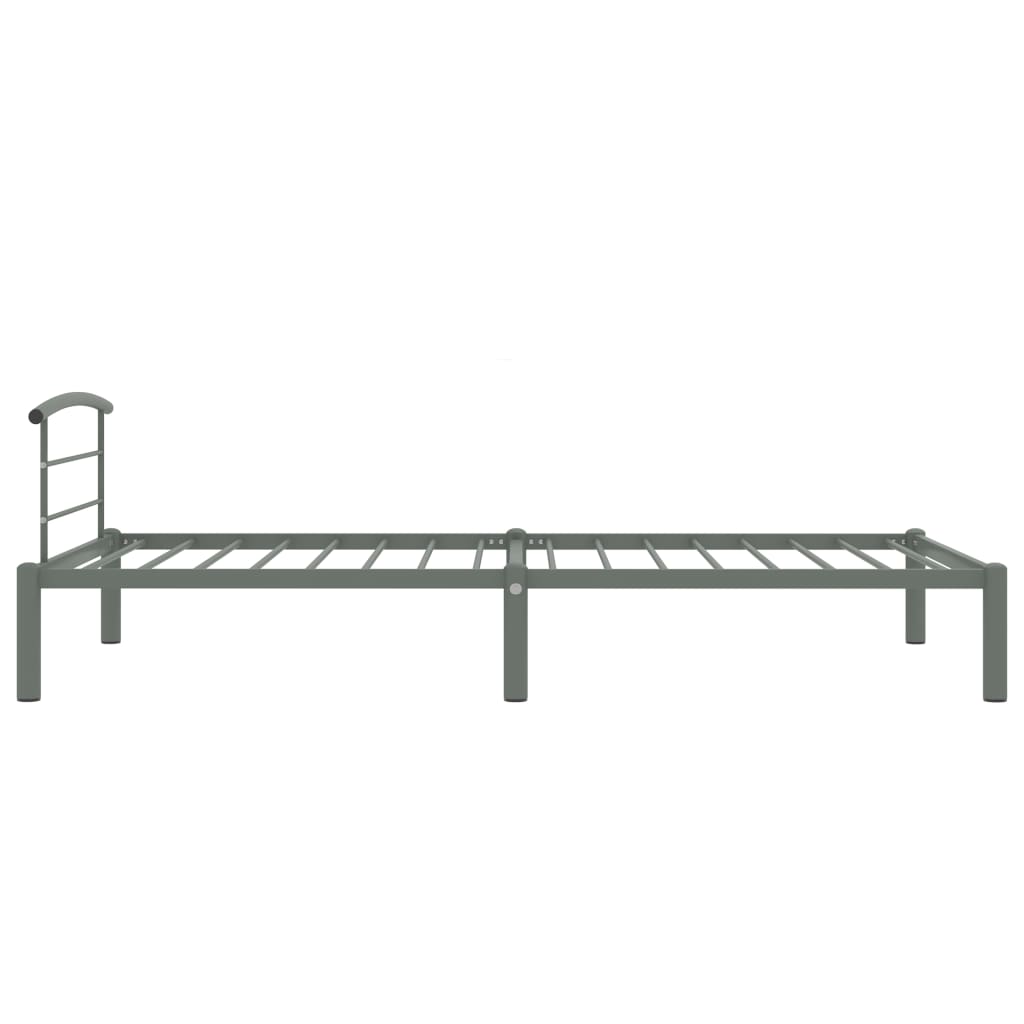 vidaXL Estructura de cama sin colchón metal gris 100x200 cm