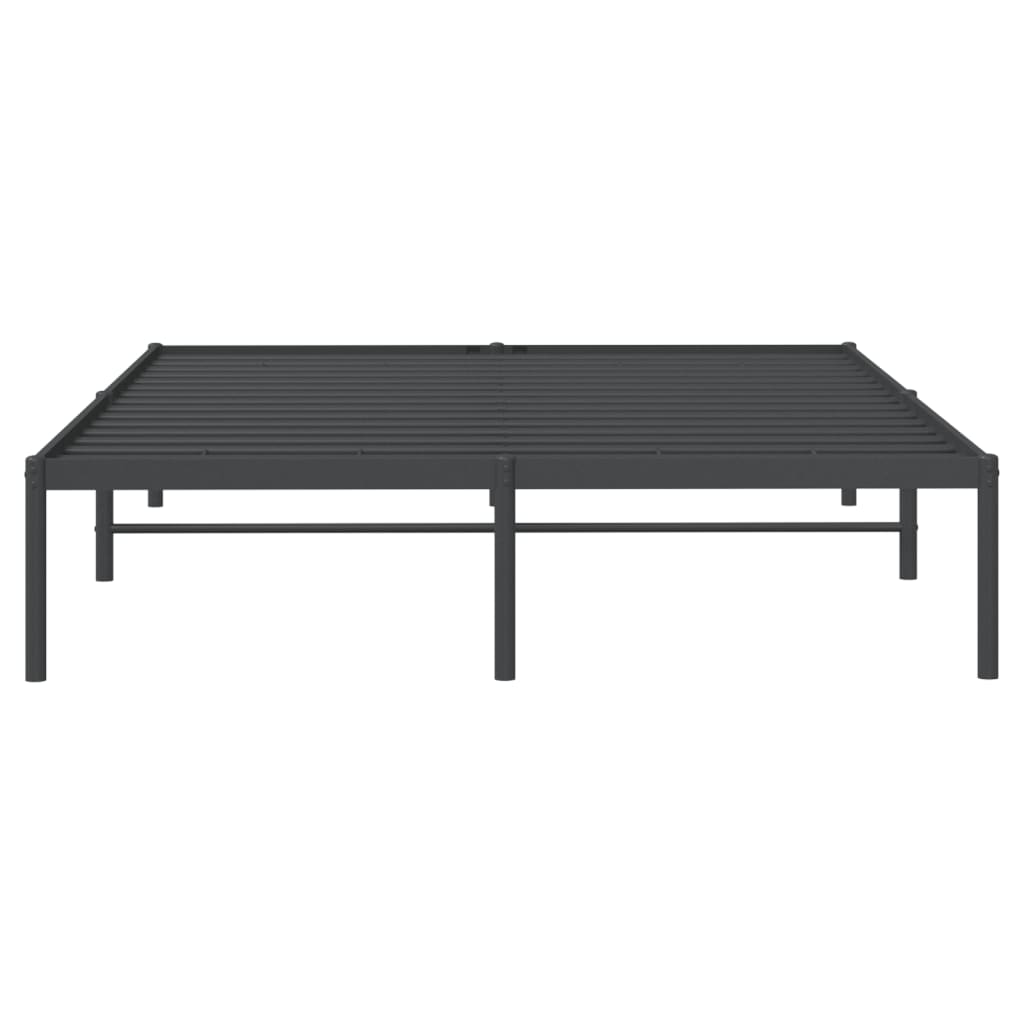 vidaXL Estructura de cama sin colchón metal negro 140x200 cm