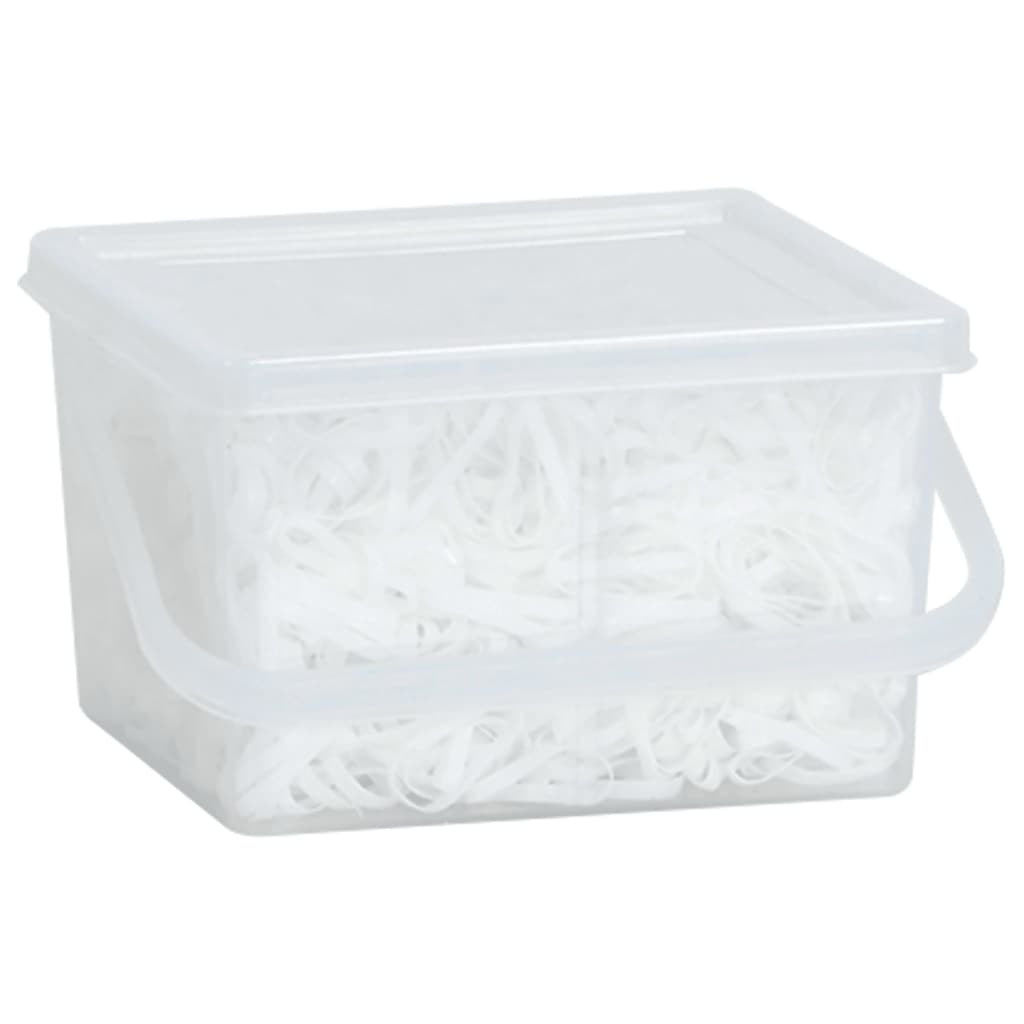 vidaXL Bandas de trenzas de caballo silicona blanco 2500 unidades