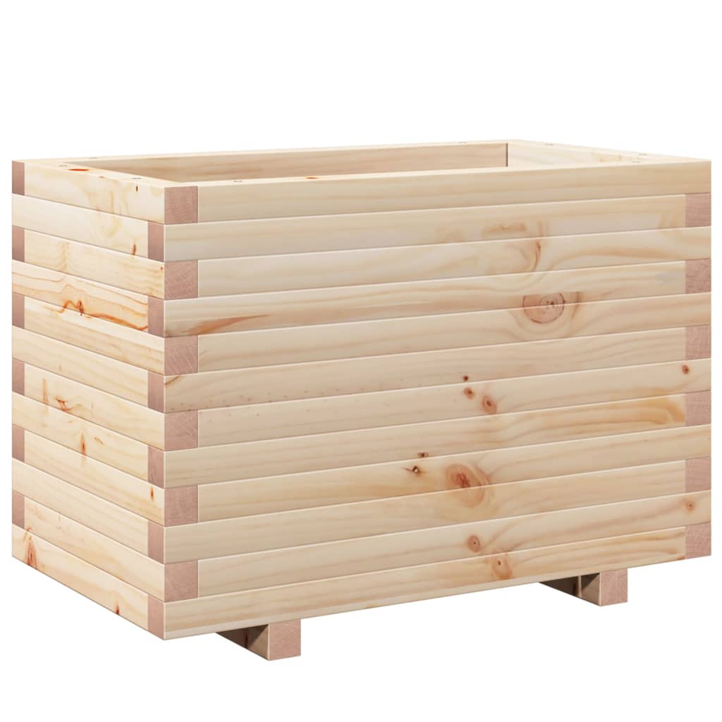 vidaXL Jardinera madera maciza de pino 70x40x49,5 cm