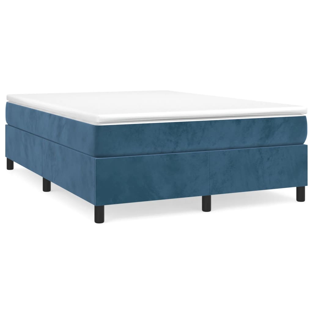 vidaXL Estructura de cama de terciopelo azul 140x190 cm