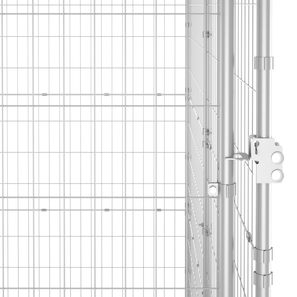 vidaXL Perrera de exterior de acero galvanizado 9,68 m²