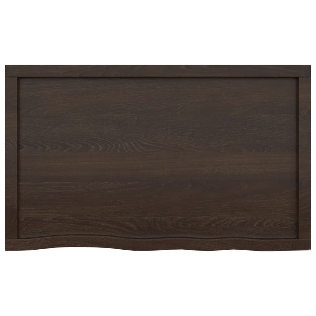 vidaXL Encimera de baño madera tratada marrón oscuro 100x60x(2-6) cm