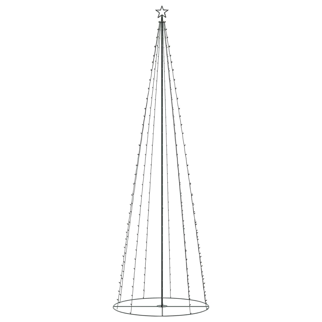 vidaXL Árbol de Navidad forma de cono 330 LEDs de colores 100x300 cm