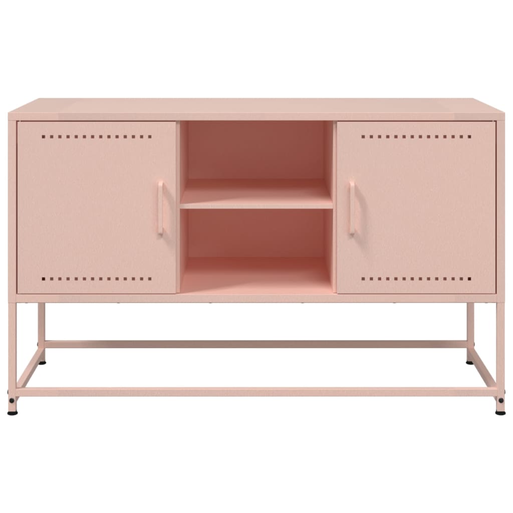 vidaXL Mueble para TV de acero rosa 100,5x39x60,5 cm