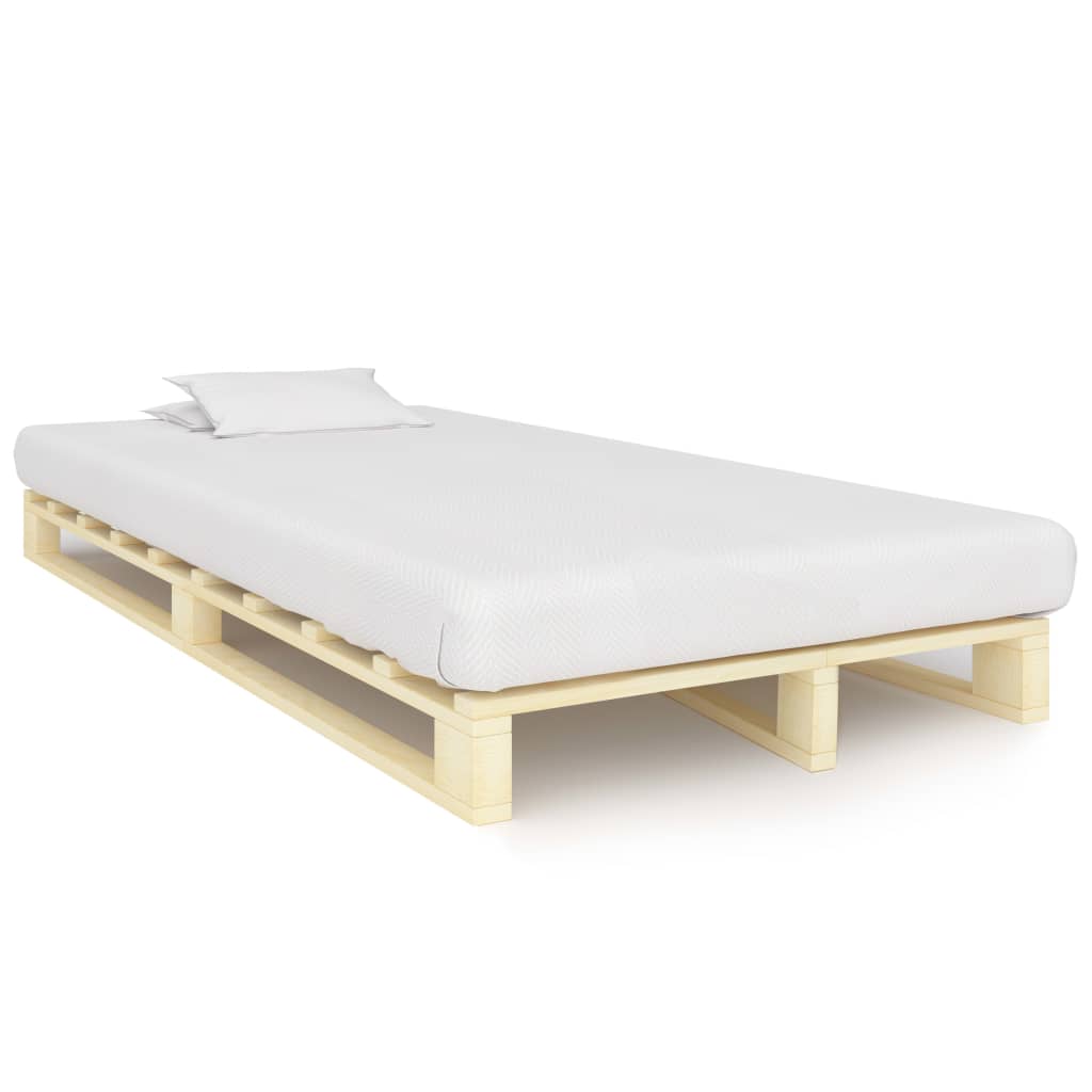 vidaXL Estructura cama palets sin colchón madera maciza pino 120x200cm