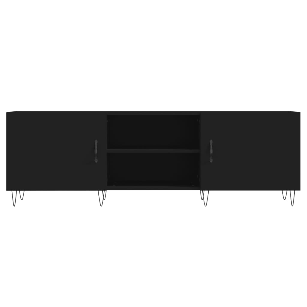 vidaXL Mueble para TV madera de ingeniería negro 150x30x50 cm