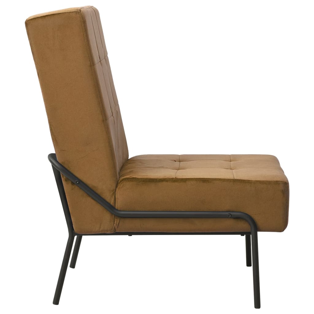 vidaXL Silla de relajación de terciopelo marrón 65x79x87 cm