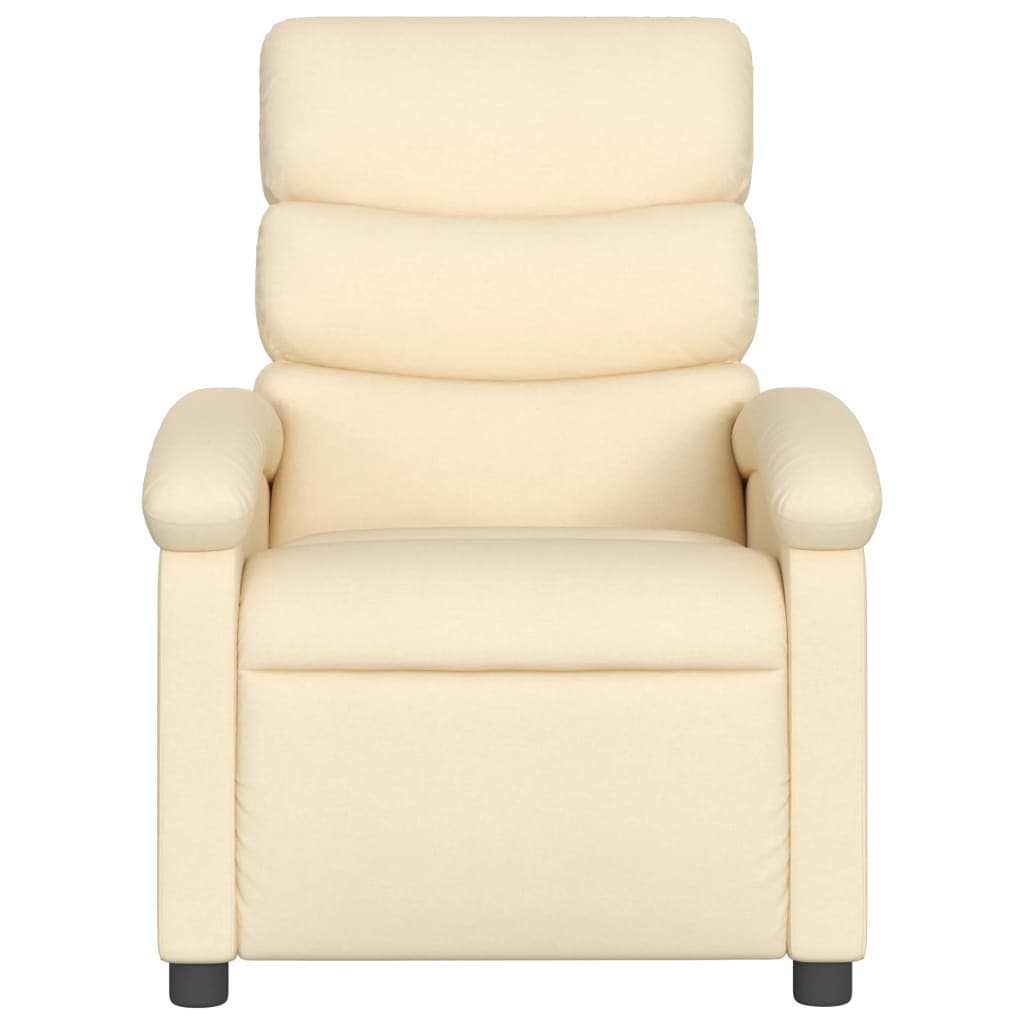 vidaXL Sillón reclinable de tela crema