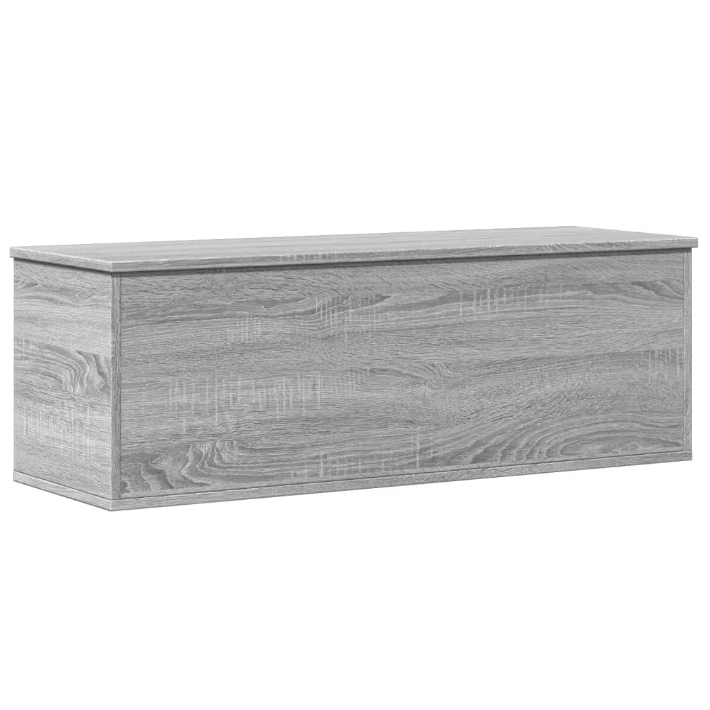 vidaXL Caja de almacenaje madera ingeniería gris Sonoma 102x35x35 cm