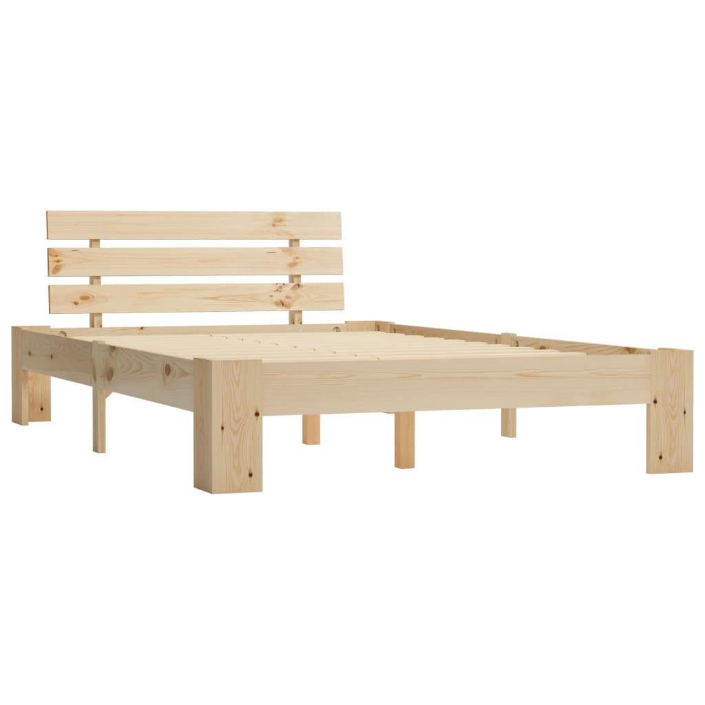 vidaXL Estructura de cama sin colchón madera de pino blanca 140x200 cm