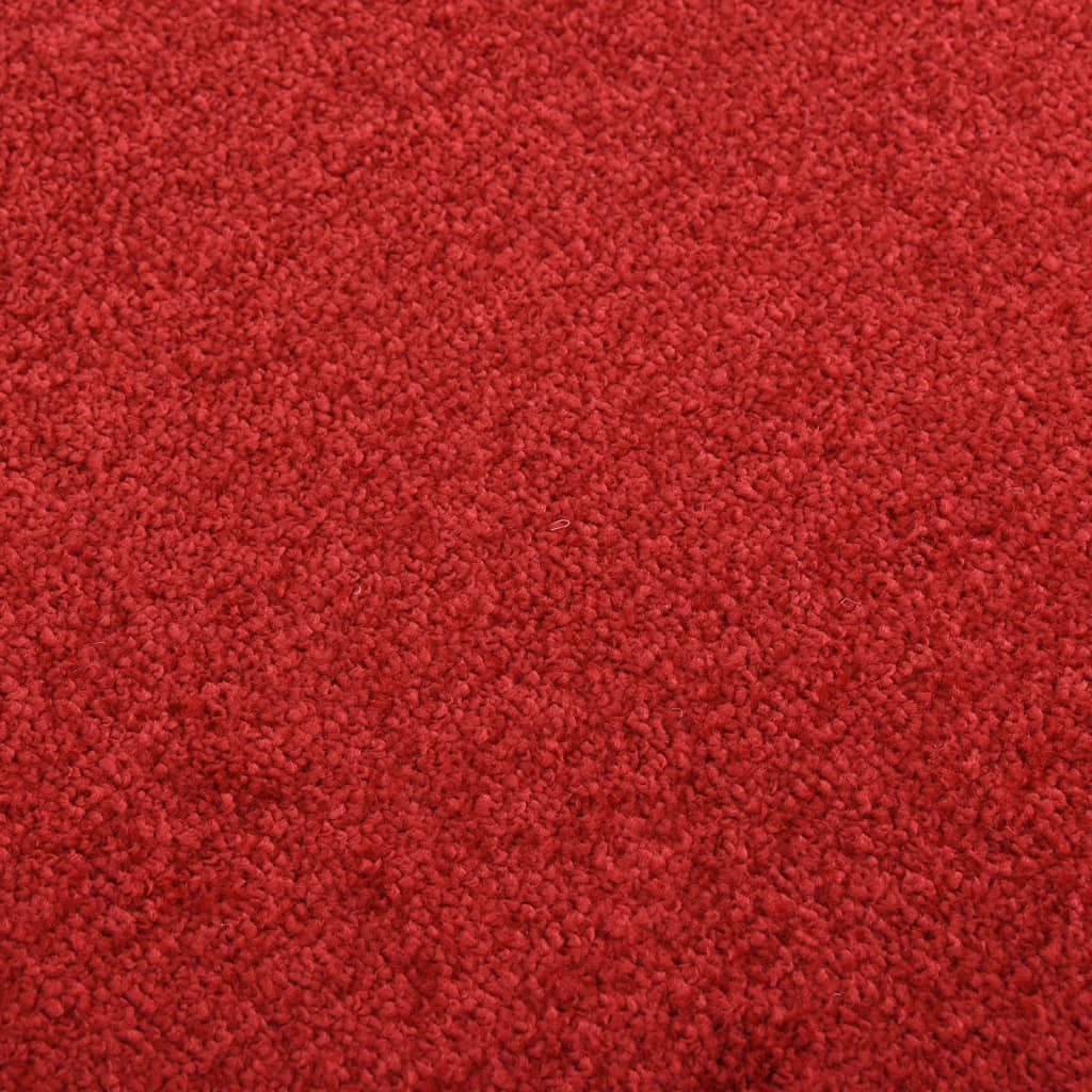 vidaXL Felpudo rojo 80x120 cm