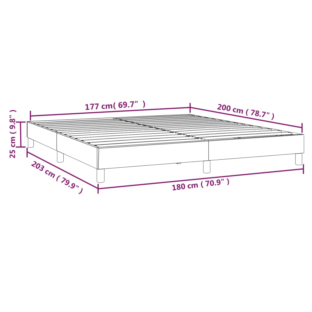 vidaXL Estructura de cama de terciopelo rosa 180x200 cm