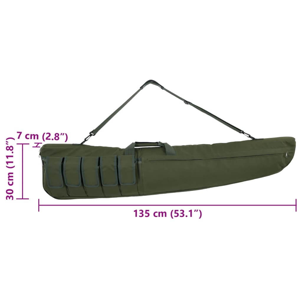 vidaXL Bolsa para rifle con correa de hombro tela oxford 135 cm